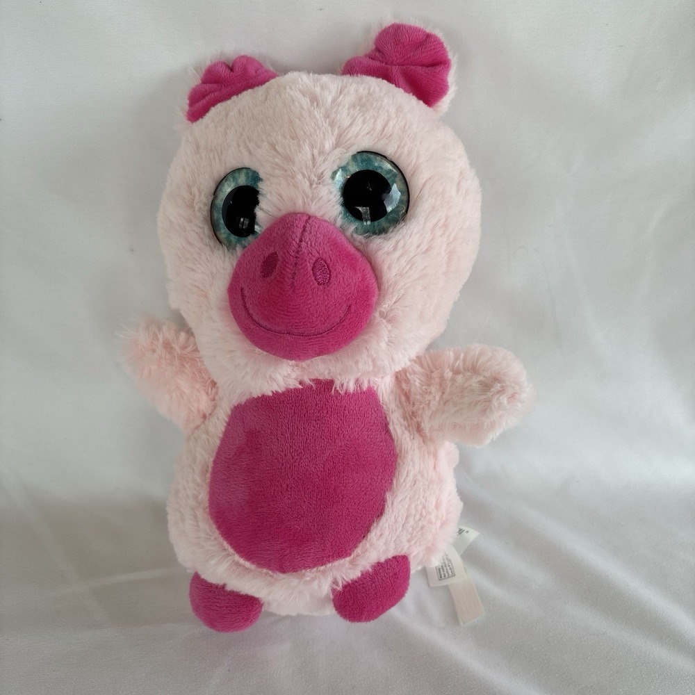 Nanco‎ Plump Pal Pink Pig 10-Inch Plush Stuffed Animal with Blue Glitter Eyes